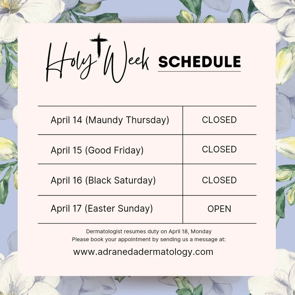 Holy week schedule