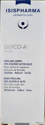 Isispharma Glyco A 10% GlycolicAcid Body Lotion for Leg Scars, Back Acne & Acne Marks, Chicken Skin, Dark underarms