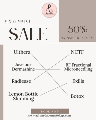 Mix & Match Aesthetic Promo | 50% Off 2nd Treatment
