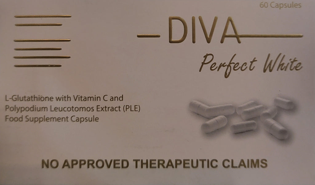 Diva Perfect White L-Glutathione with Vitamin C and Polypodium Leucotomos Extract (Gluta with Oral Sunblock)
