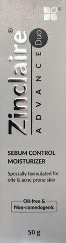 Zinclaire moisturizer for acne prone skin