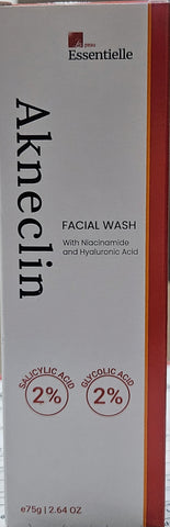 Akneclin wash with Salicylic, Glycolic, Niacinamide and Hyaluronic Acid