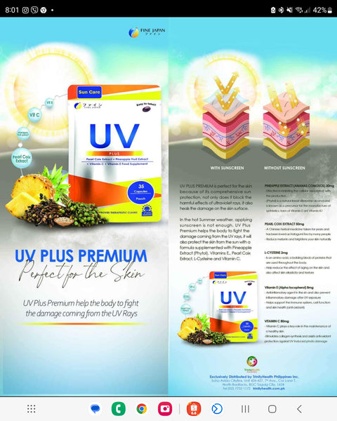 UV plus Oral Sunblock – Adraneda Dermatology & Cosmetic Surgery Clinic