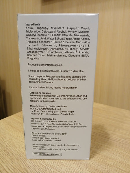 Gleemz Lotion Advance (100ml) Adraneda Dermatology & Cosmetic Surgery Clinic
