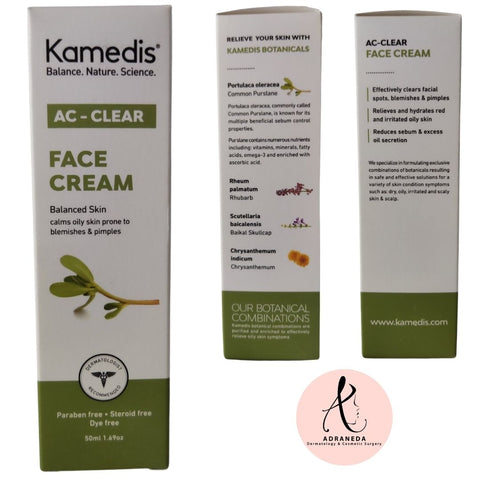 Kamedis AC-Clear Face Cream Acne Treatment - Adraneda Dermatology & Cosmetic Surgery Clinic